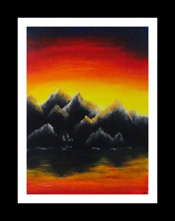 Oil Pastel Landscape